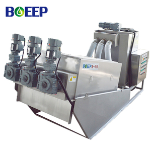 Compact Pre-thickening Screw Press Dewatering Unit for Biological Sludge